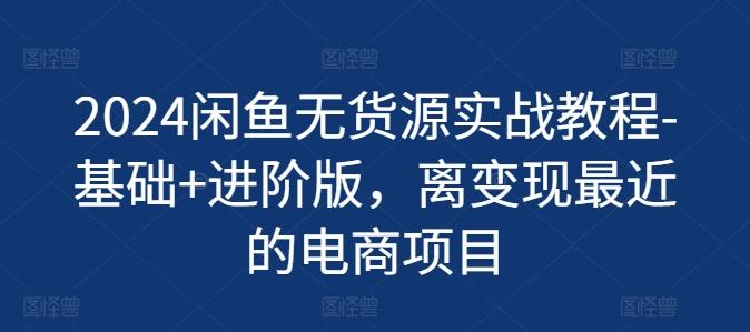 2024闲鱼无货源实战教程-基础+进阶版，离变现最近的电商项目-云创网