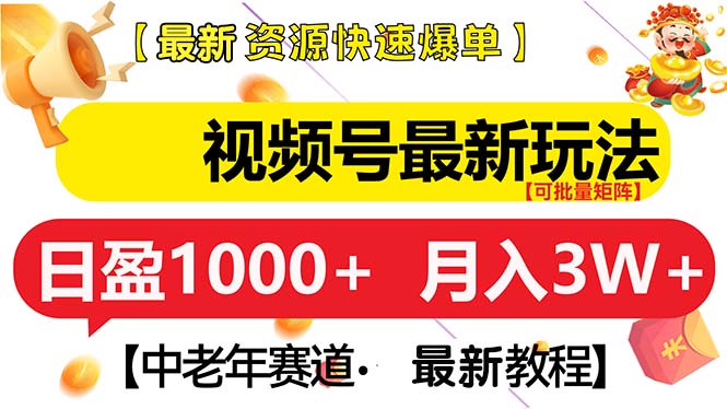 视频号最新玩法 中老年赛道 月入3W+-云创网