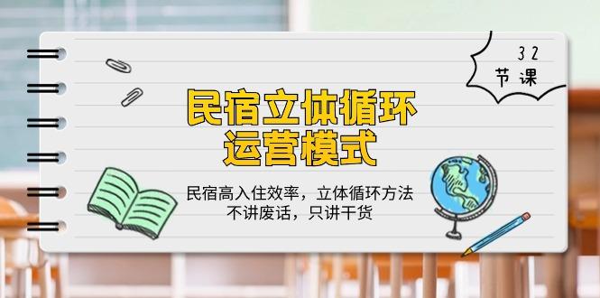 民宿 立体循环运营模式：民宿高入住效率，立体循环方法，只讲干货(32节-云创网