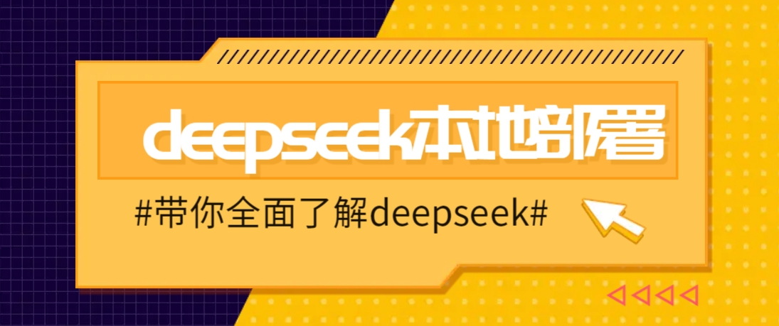 DeepSeek本地部署详细教程,轻松将deepseek部署到你的电脑上-云创网