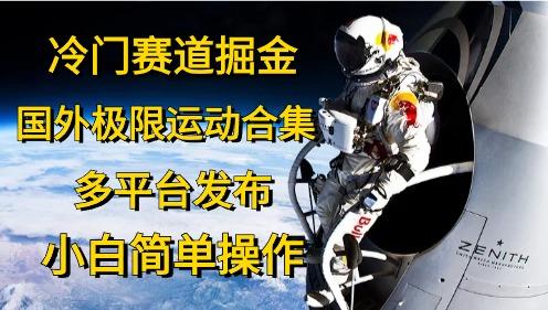 冷门赛道掘金，国外极限运动视频合集，多平台发布，小白简单操作-云创网