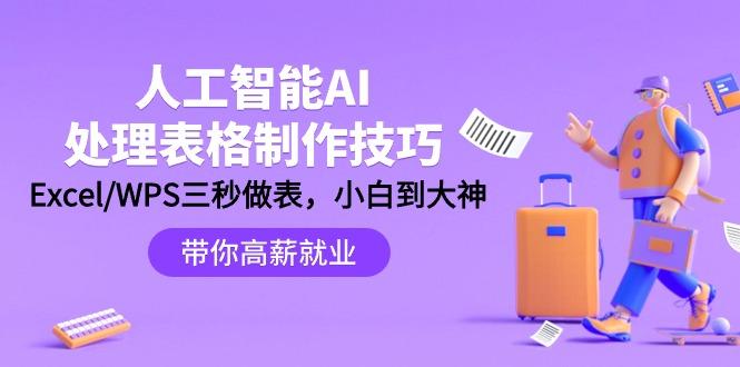 (9459期)人工智能-AI处理表格制作技巧：Excel/WPS三秒做表，大神到小白-云创网