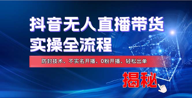 在线赚钱新途径：如何用抖音无人直播实现财务自由，全套实操流程，含...-云创网