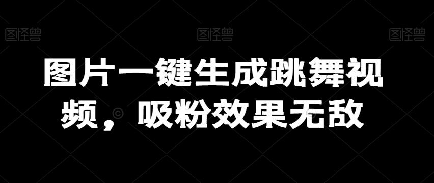 图片一键生成跳舞视频，吸粉效果无敌-云创网