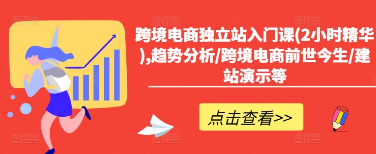 跨境电商独立站入门课(2小时精华),趋势分析/跨境电商前世今生/建站演示等-云创网