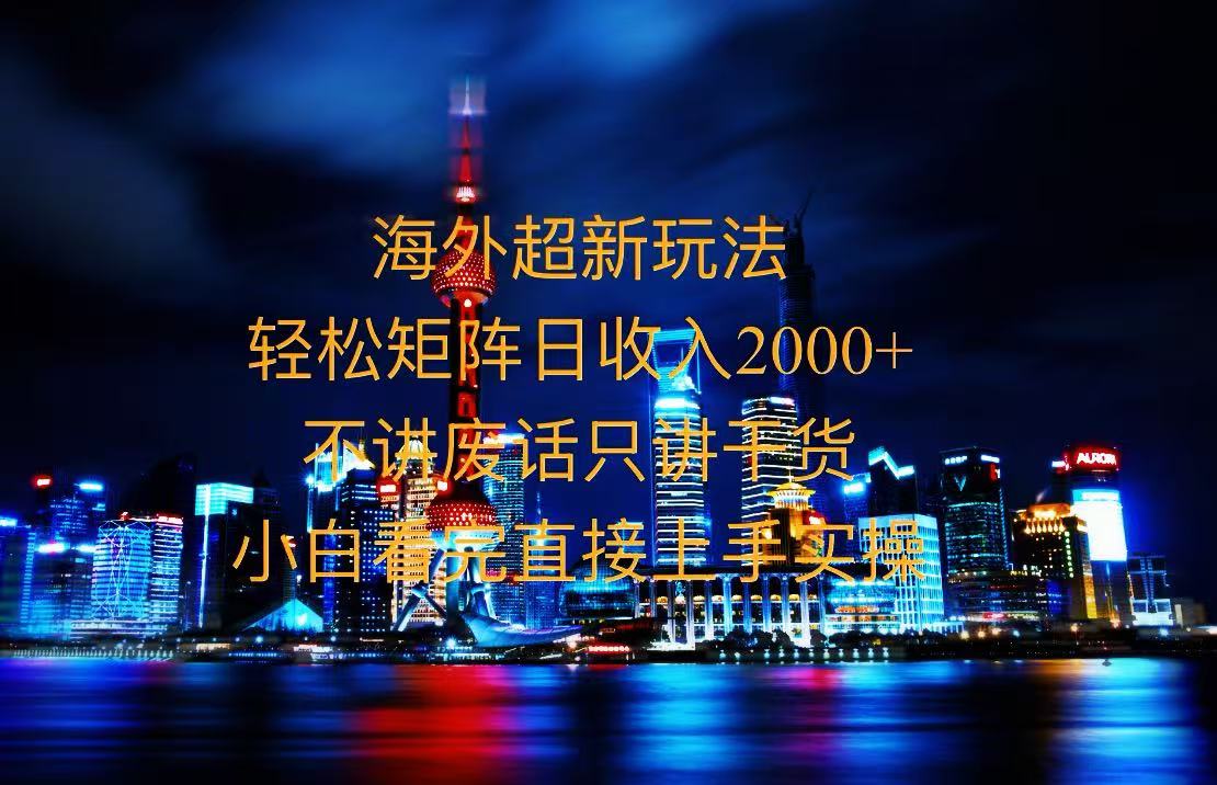 2025全新海外暴力玩法，操作简单，小白轻松上手-云创网