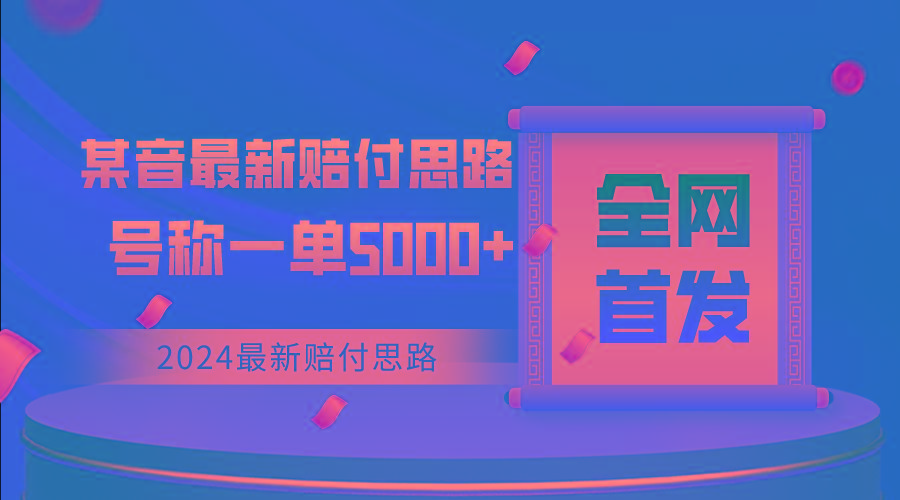 全网首发，2024最新某音赔付思路，号称一单收益5000+-云创网