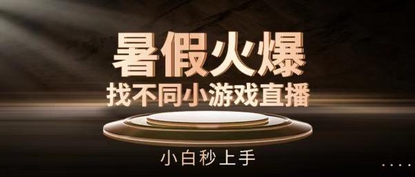 暑假火爆找不同小游戏直播间，小白秒上手【揭秘】-云创网