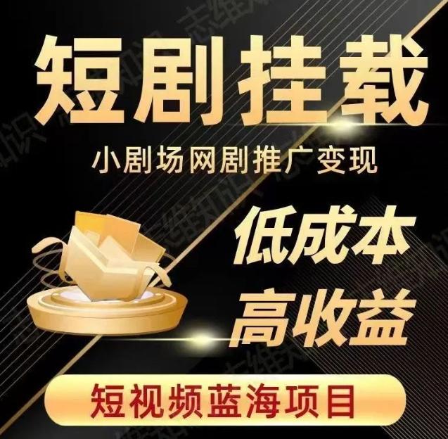 2023短视频蓝海项目，抖音快手短剧推广变现教程，低成本高收益-云创网