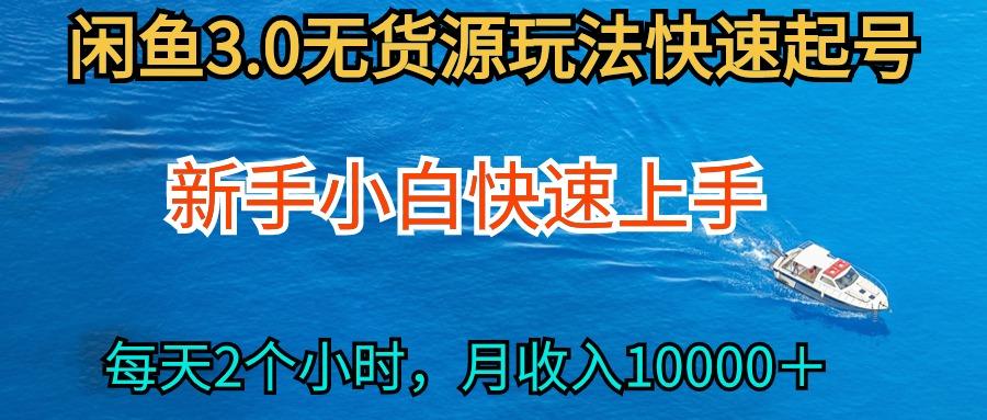 (9913期)2024最新闲鱼无货源玩法，从0开始小白快手上手，每天2小时月收入过万-云创网