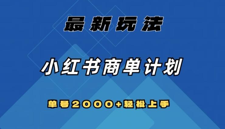 全网首发，小红书商单计划最新玩法，单号2000+可扩大可复制【揭秘】-云创网
