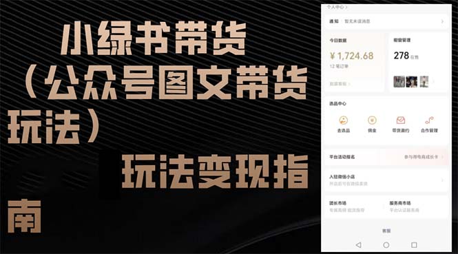 小绿书带货(公众号图文带货玩法-云创网
