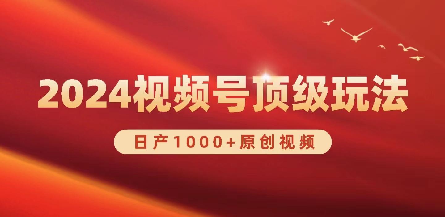 (9905期)2024视频号新赛道，日产1000+原创视频，轻松实现日入3000+-云创网