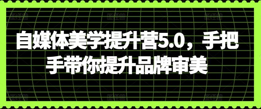 自媒体美学提升营5.0，手把手带你提升品牌审美-云创网
