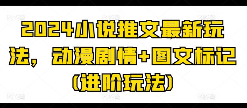 2024小说推文最新玩法，动漫剧情+图文标记(进阶玩法)-云创网