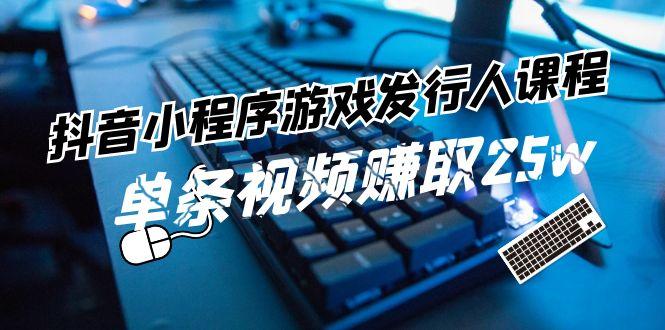 抖音小程序游戏发行人课程：带你玩转游戏任务变现，单条视频赚取25w-云创网