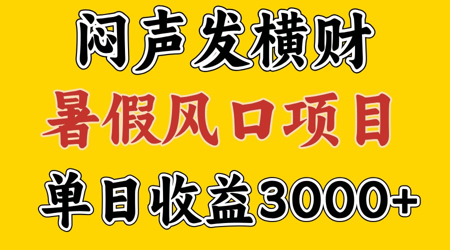 30天赚了7.5W 暑假风口项目，比较好学，2天左右上手-云创网