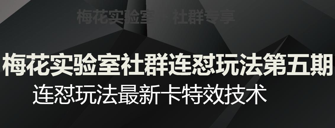 梅花实验室社群连怼玩法第五期，视频号连怼玩法最新卡特效技术-云创网