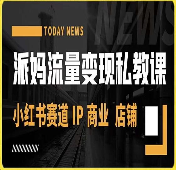 派妈流量变现私教课，小红书赛道IP  商业  店铺 -云创网