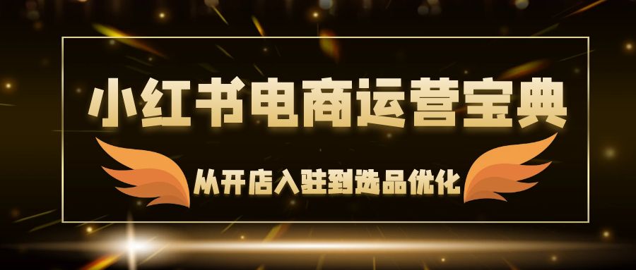 小红书电商运营宝典：从开店入驻到选品优化，一站式解决你的电商难题-云创网