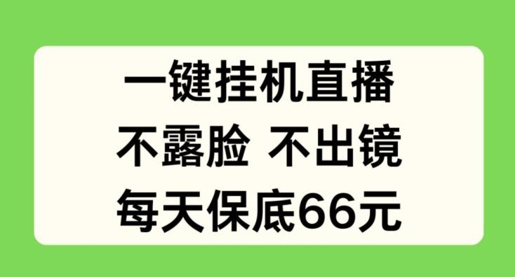 一键挂JI直播，不露脸不出境，每天保底66元【揭秘】-云创网