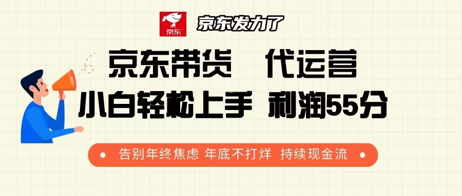 京东带货 代运营 利润55分 告别年终焦虑 年底不打烊 持续现金流-云创网
