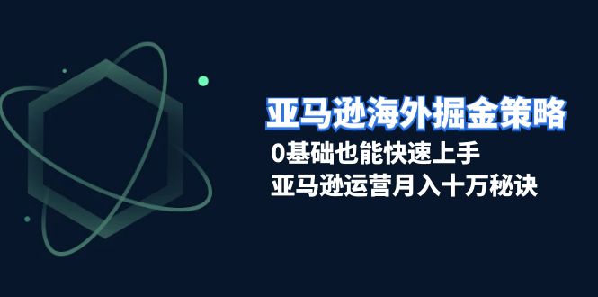 亚马逊海外掘金策略，0基础也能快速上手，亚马逊运营月入十万秘诀-云创网