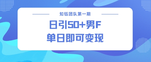 男粉引流新方法不违规，当日即可变现-云创网