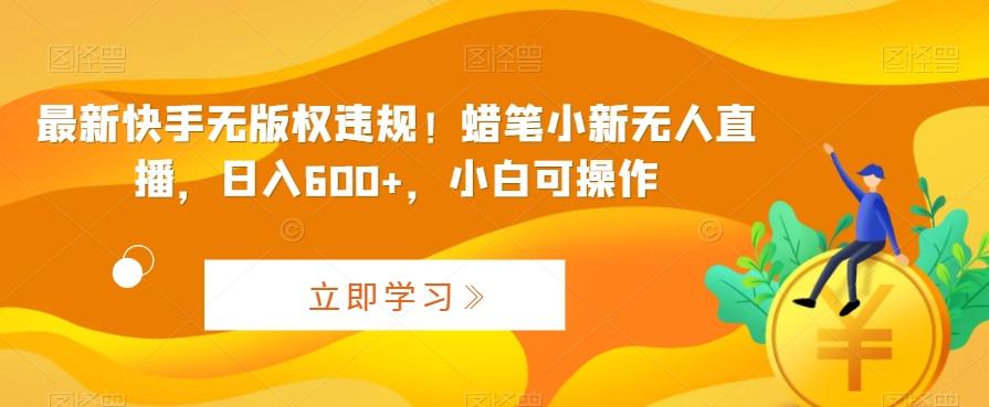 最新快手无版权违规！蜡笔小新无人直播，日入600+，小白可操作【揭秘】-云创网
