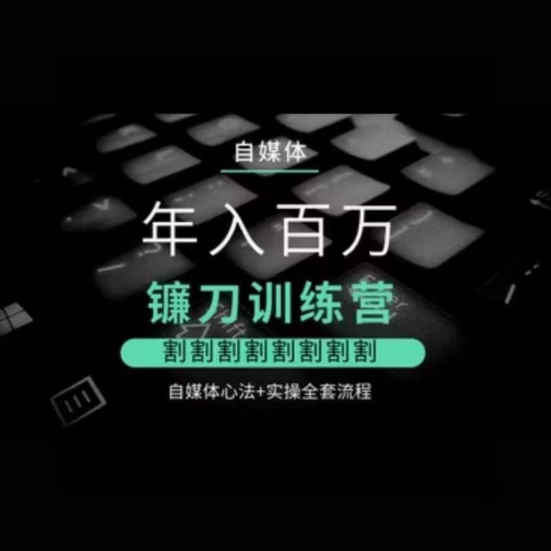 自媒体年入百万镰刀训练营，割割割割割割割割，自媒体心法+实操全套流程-云创网