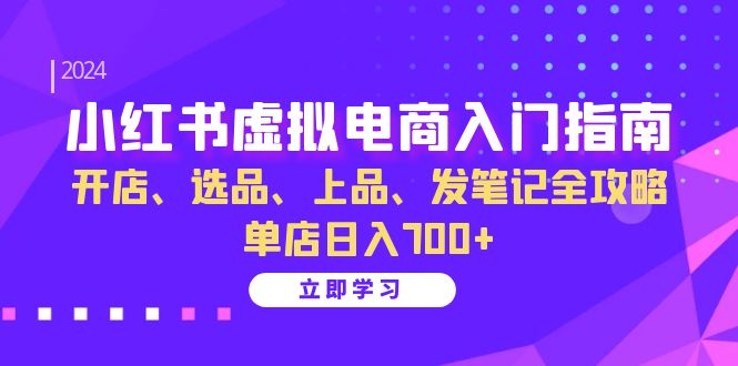 小红书虚拟电商入门指南：开店、选品、上品、发笔记全攻略 单店日入700+(更新)-云创网