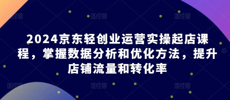 2024京东轻创业运营实操起店课程，掌握数据分析和优化方法，提升店铺流量和转化率-云创网