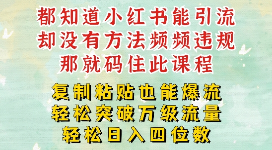 小红书靠复制粘贴一周突破万级流量池干货，以减肥为例，每天稳定引流变现四位数【揭秘】-云创网