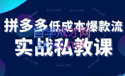 卡卡老师·拼多多低成本爆款流实战私教课-云创网
